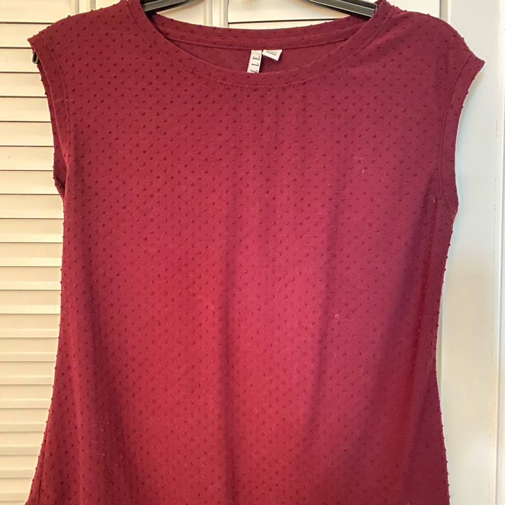 Maroon textured blouse